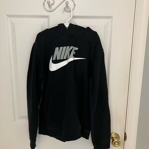 Nike Black Hooded Sweatshirt with White Accents